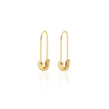Gold Safety Pin Hoop Earrings
