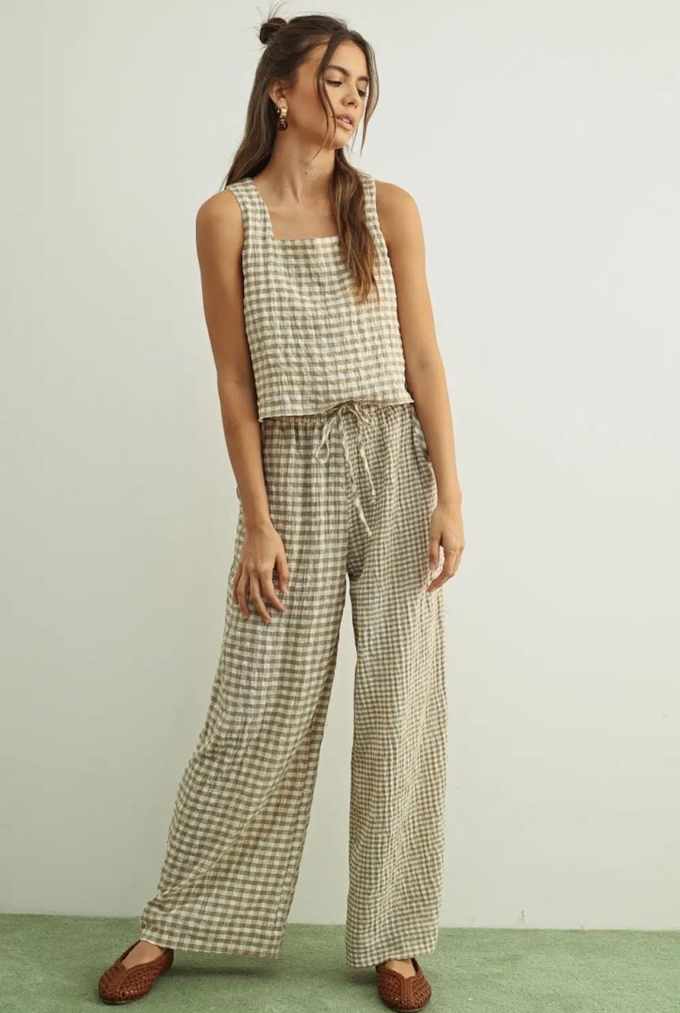 Gingham Sleeveless Top