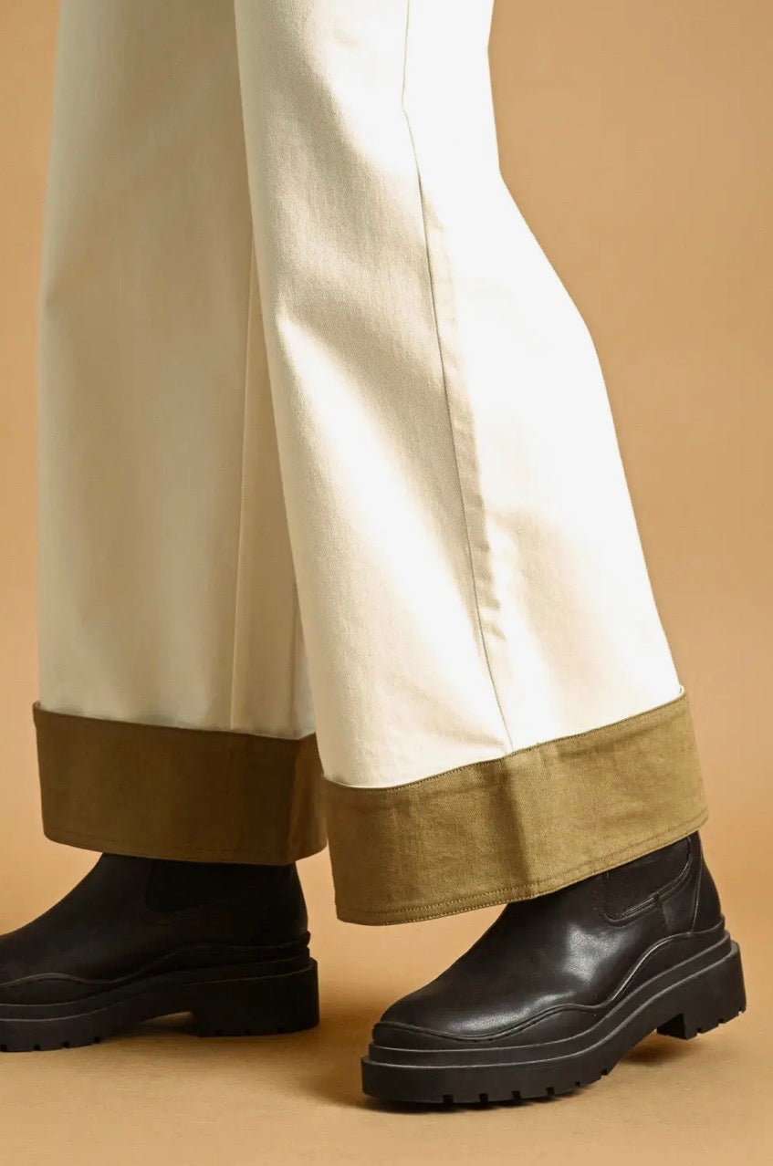 Contrast Cuff Pant