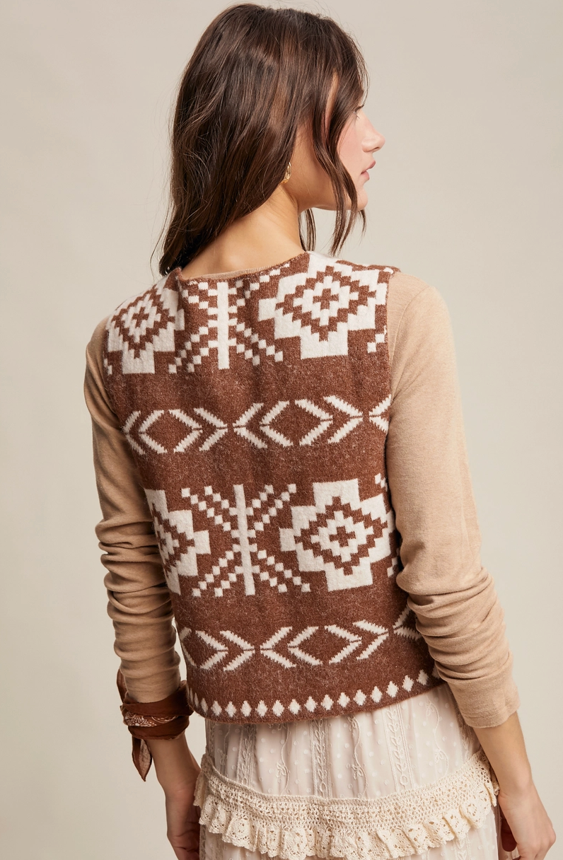 Southwestern Button Up Vest