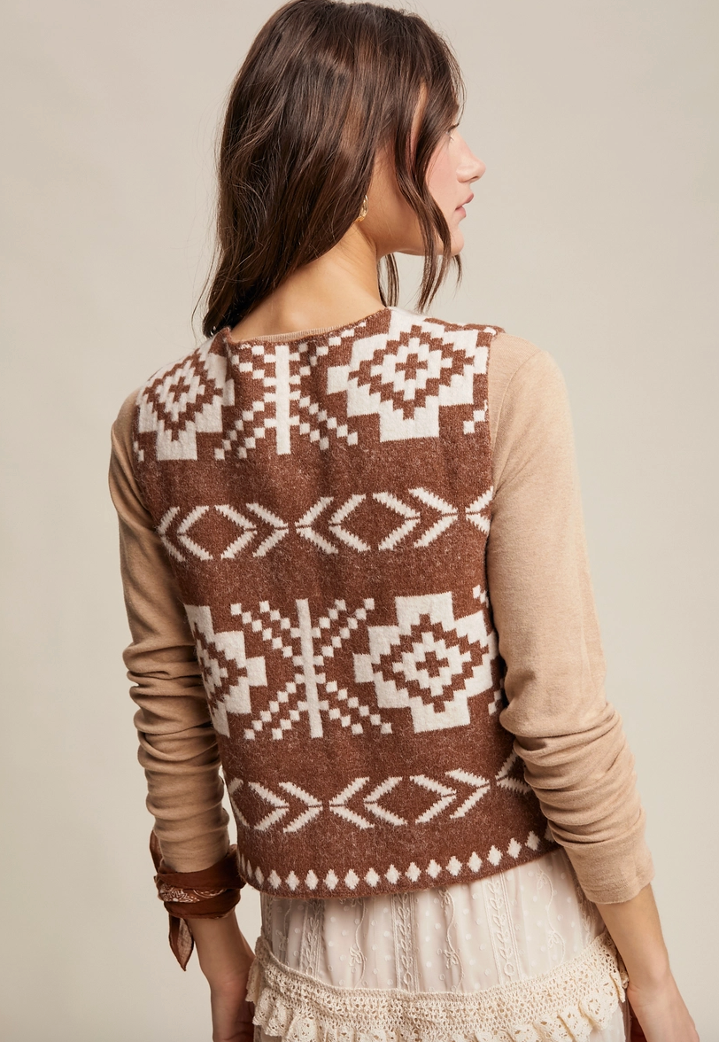 Southwestern Button Up Vest