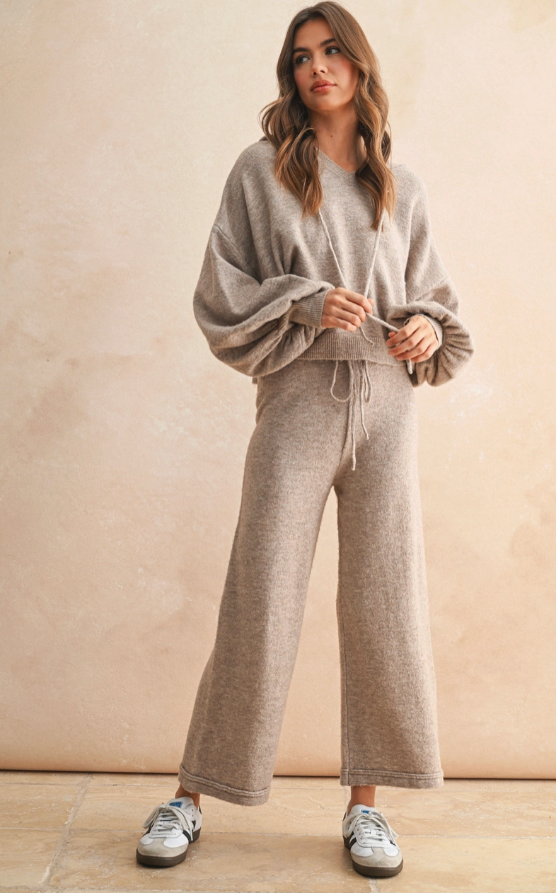 Ribbed Waist Sweater Pants