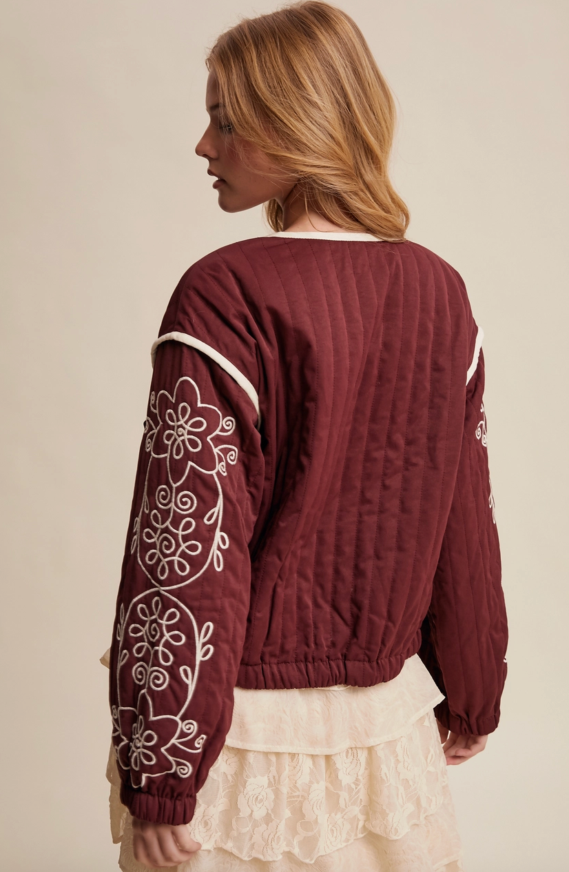 Embroidered Quilted Western Jacket