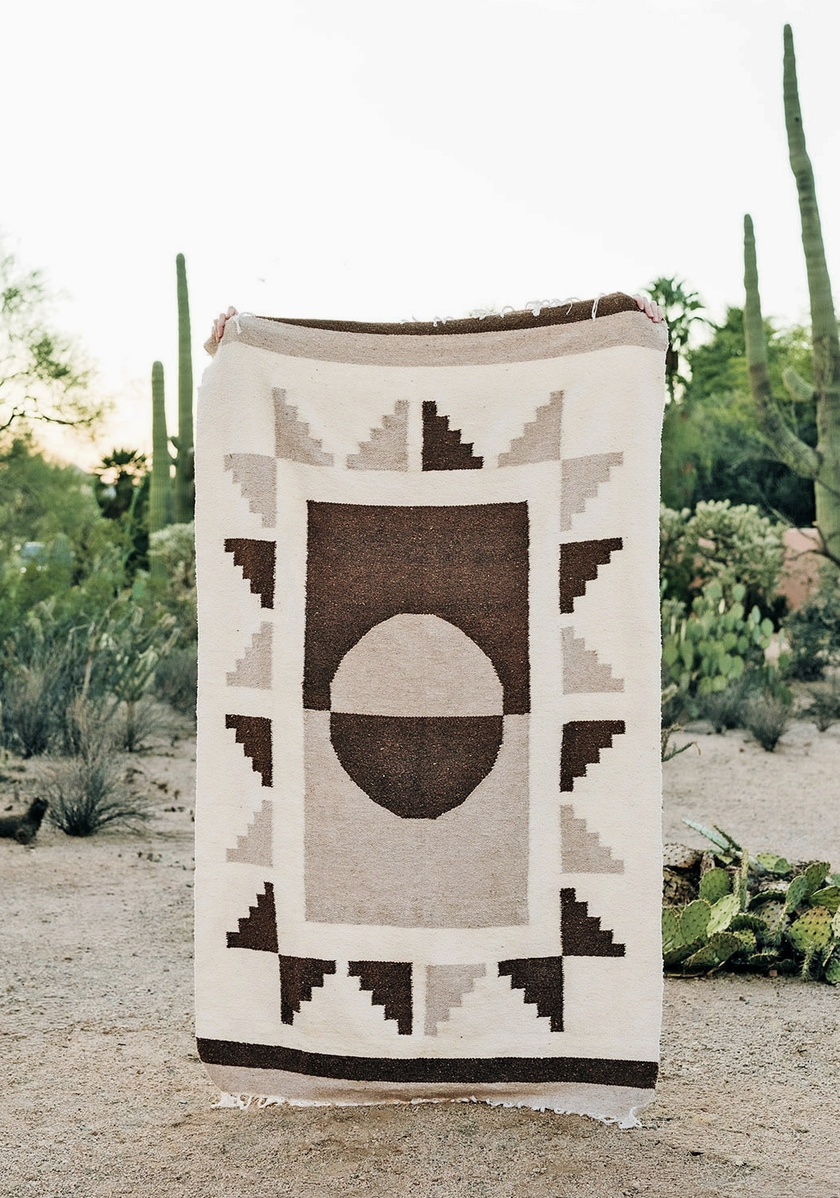 Day and Night Handwoven Blanket