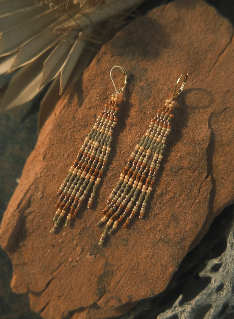Coyote Crafted Bright Angel Fringe Earring