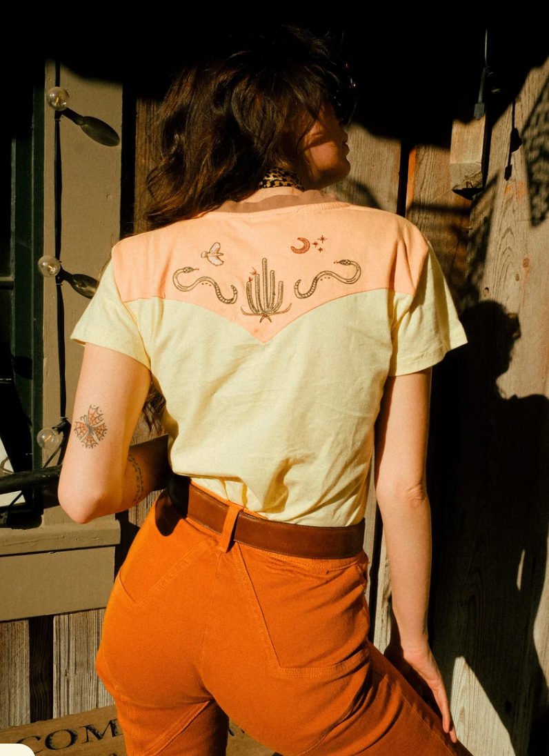Desert Embroidered Pocket Tee