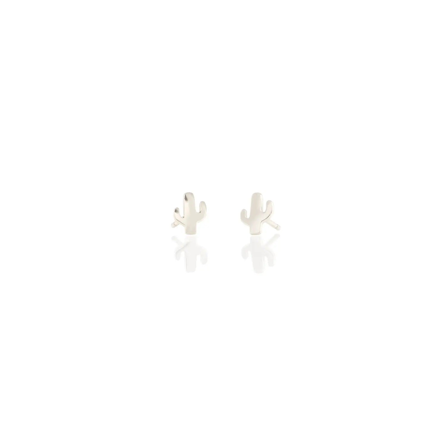 Silver Cactus Stud Earring
