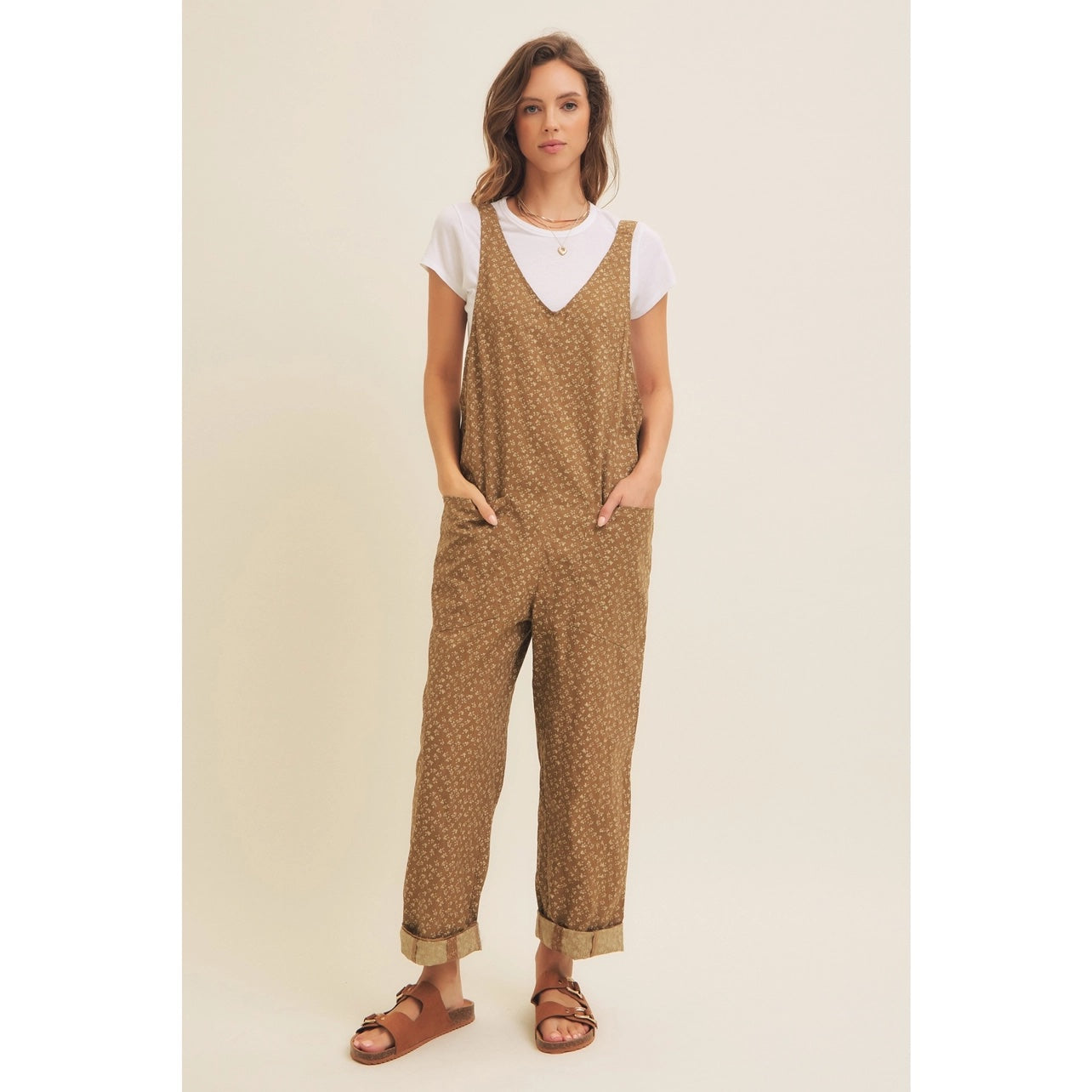 Cotton Floral Jumpsuit