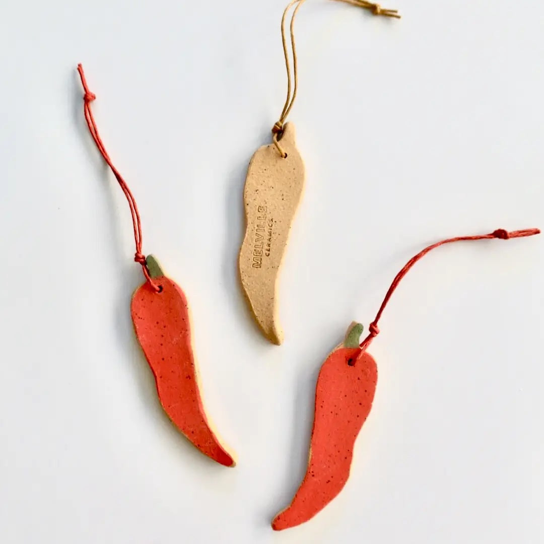 Ceramic Chili Pepper Ornament