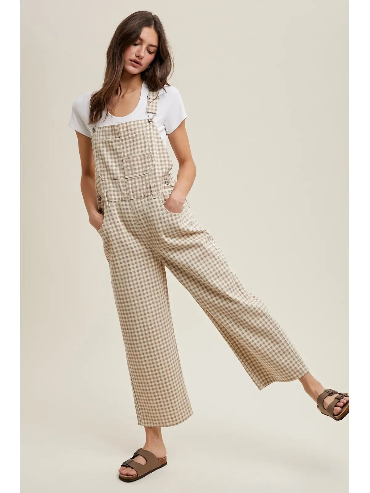 Gingham Denim Overall