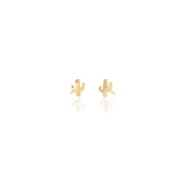 Gold Cactus Stud Earring