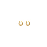 Gold Horseshoe Stud Earring