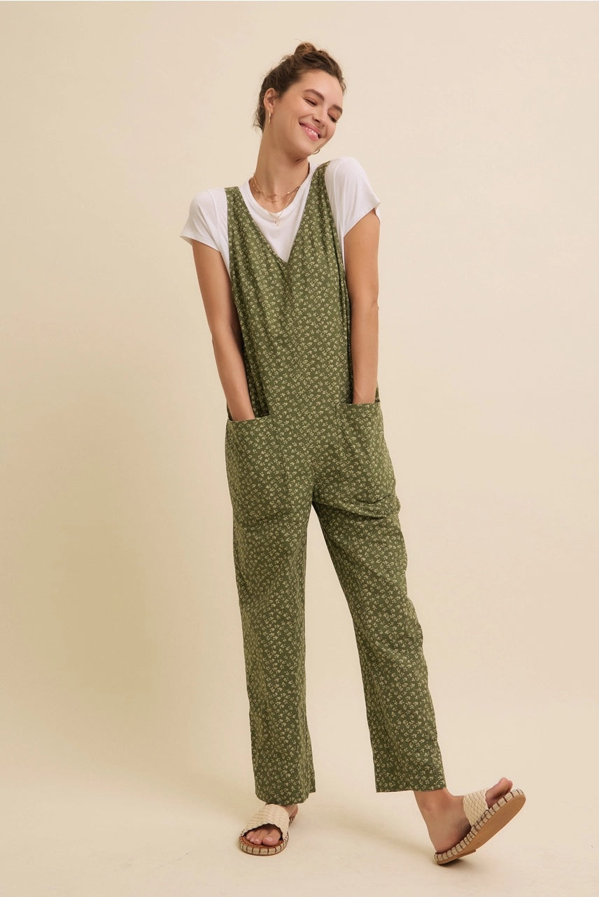 Cotton Floral Jumpsuit