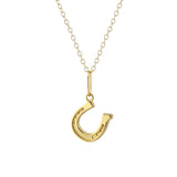 Gold Horseshoe Charm Necklace