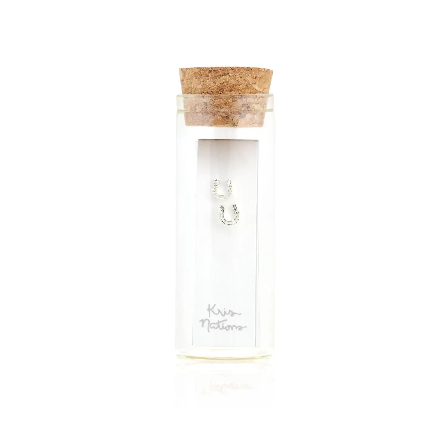 Gold Horseshoe Stud Earring