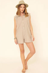 Striped Cotton Romper