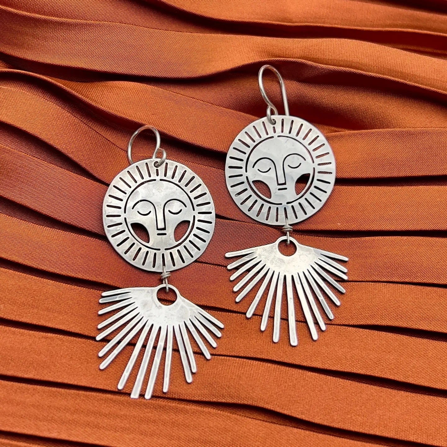 Silver Helios Earrings