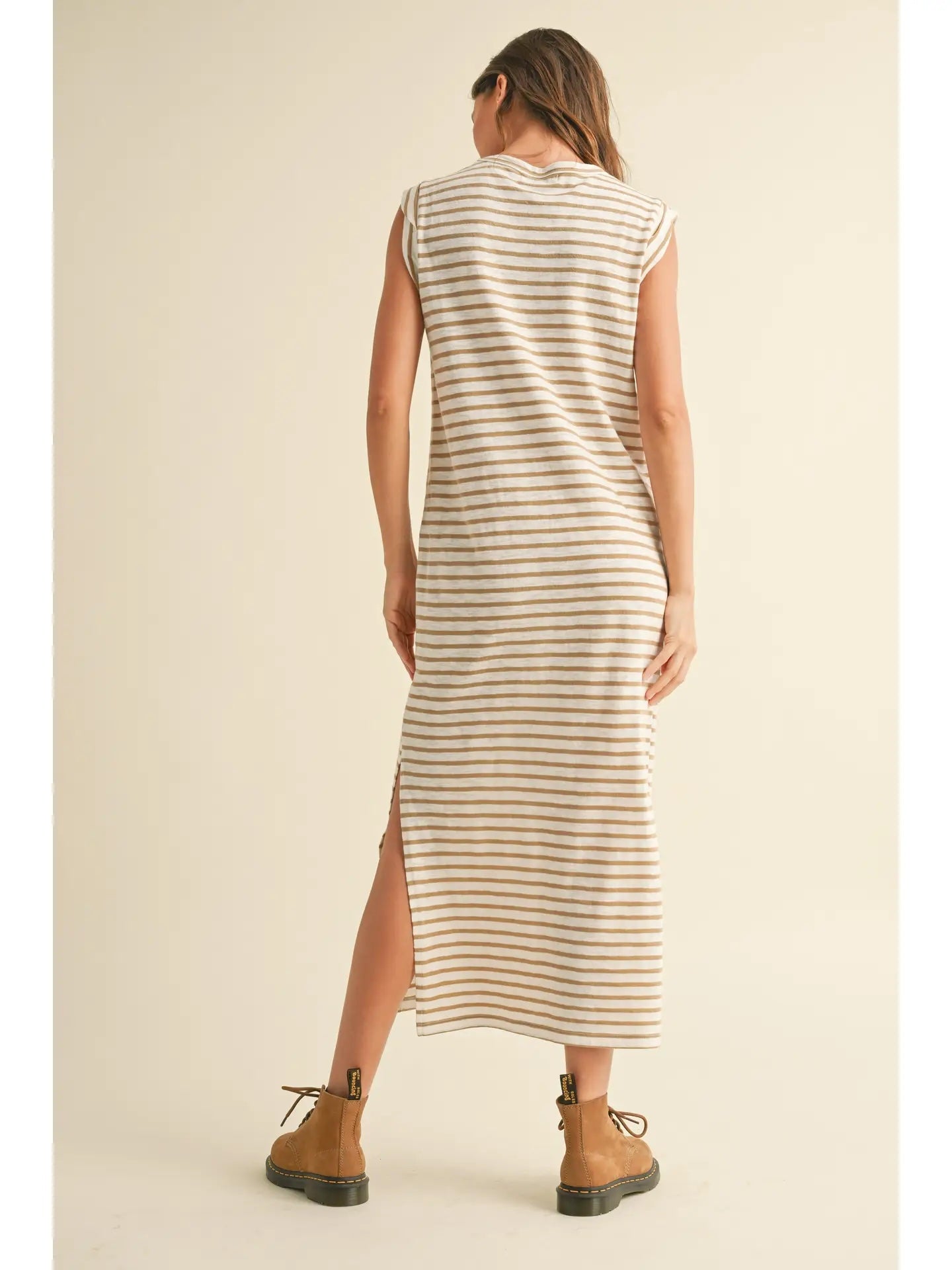 Striped Knitted Long Dress