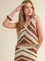 Knit Top With Fringe