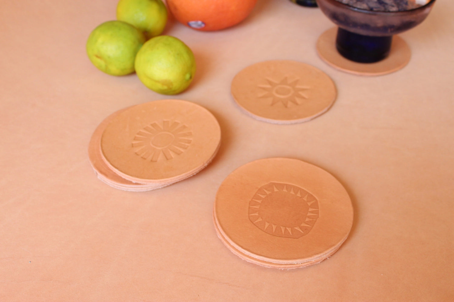 Leather Sun Coasters