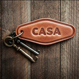 Casa Motel Leather Keychain