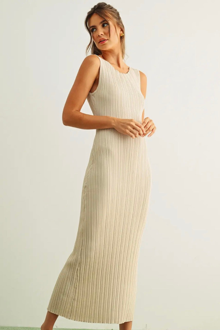 Rib Knitted Long Dress