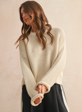 Round Neck Knitted Sweater Top