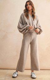 Ribbed Waist Sweater Pants