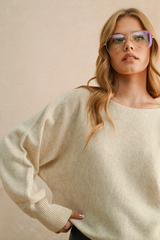 Boat Neck Sweater Top