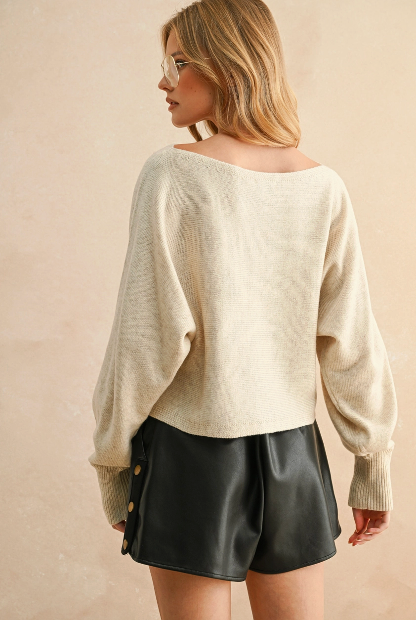 Boat Neck Sweater Top