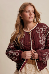 Embroidered Quilted Western Jacket
