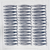 White Sardines Tea Towel