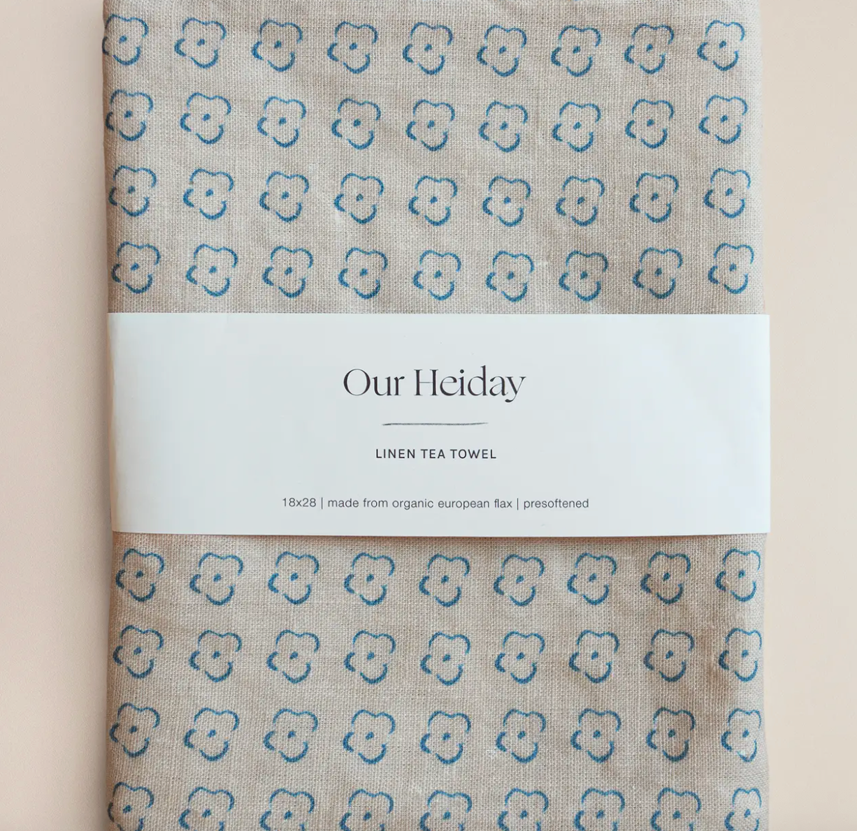 Cornflower Linen Tea Towel