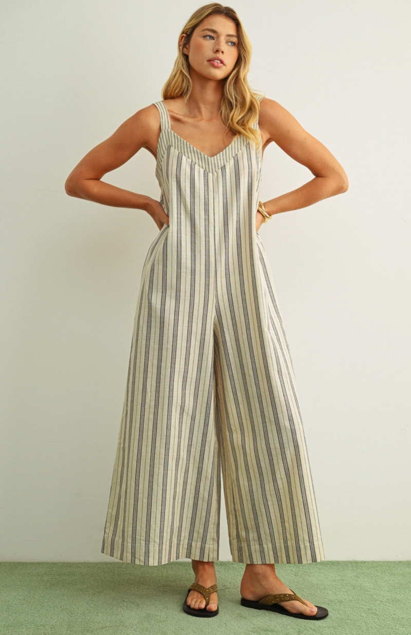 Stripe Printed Jumpsuit