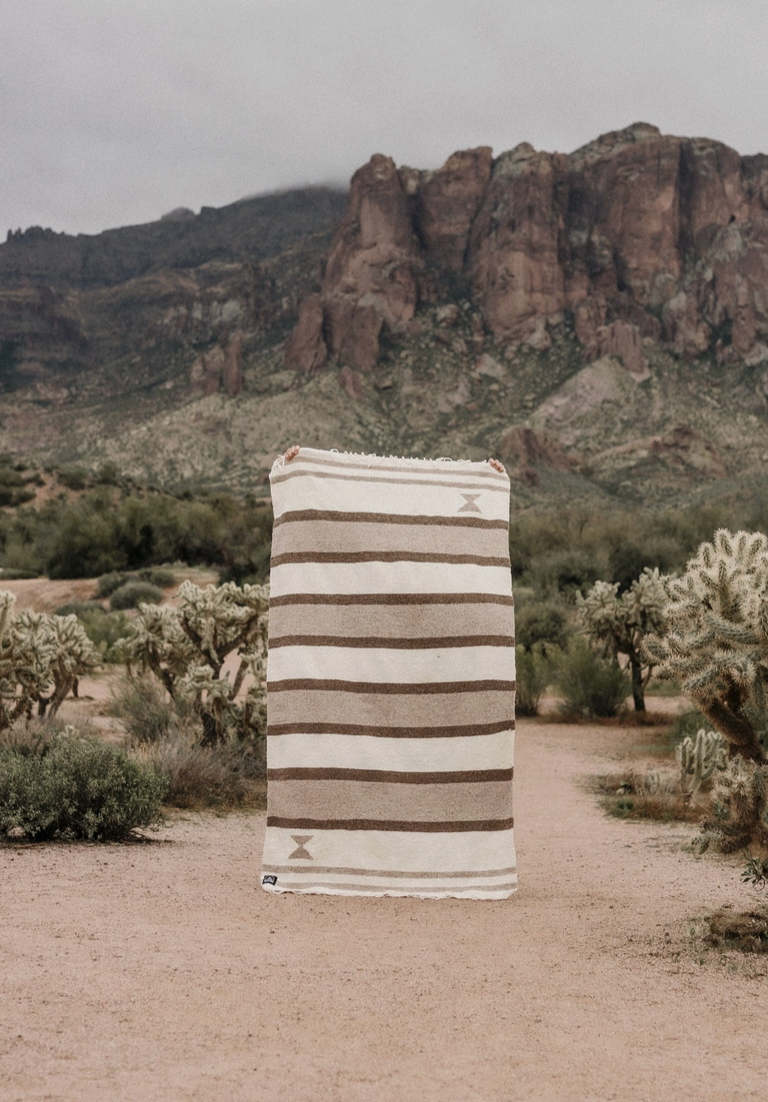 Sandstone Lines 2.0 Handwoven Blanket