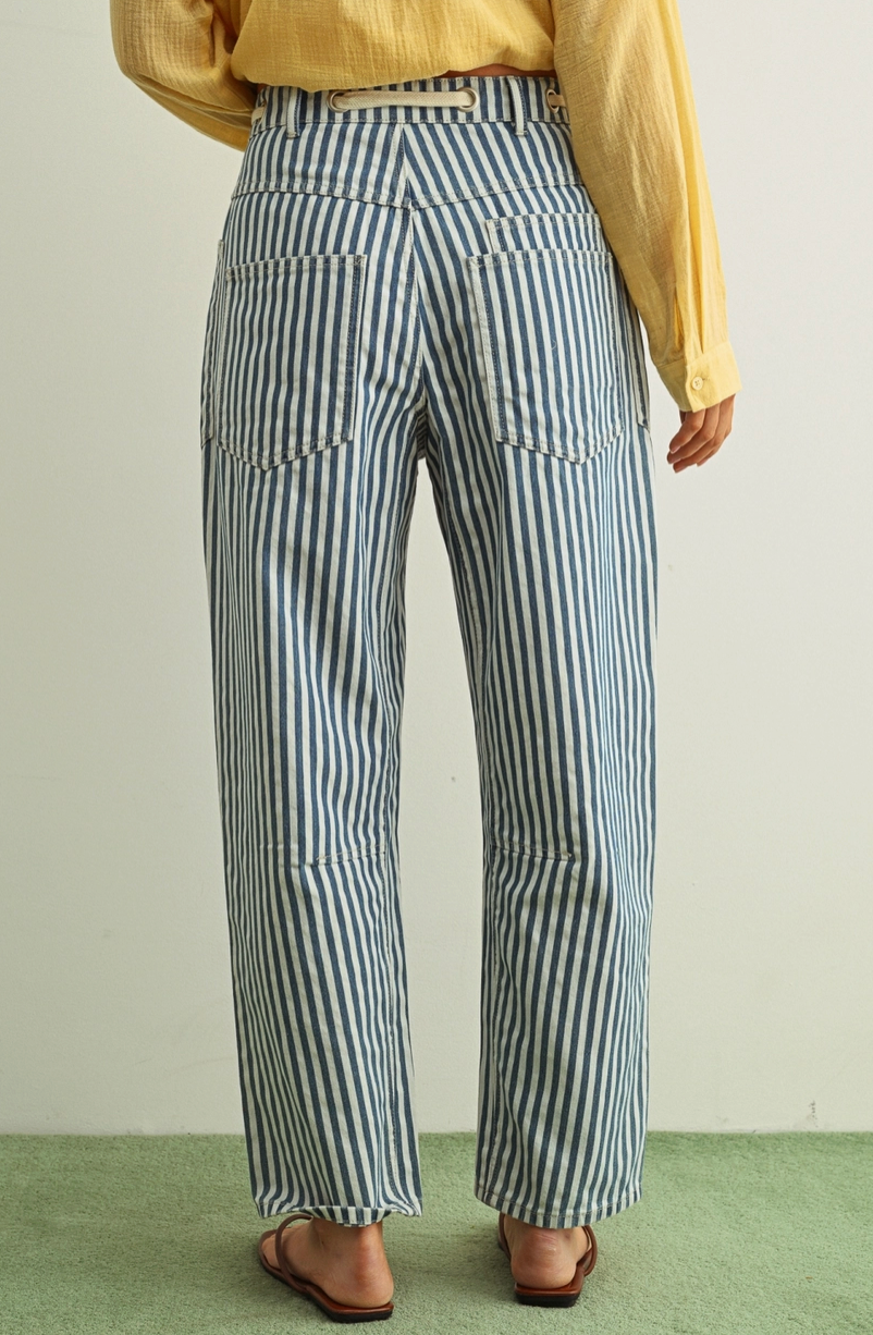 Striped Barrel Pants