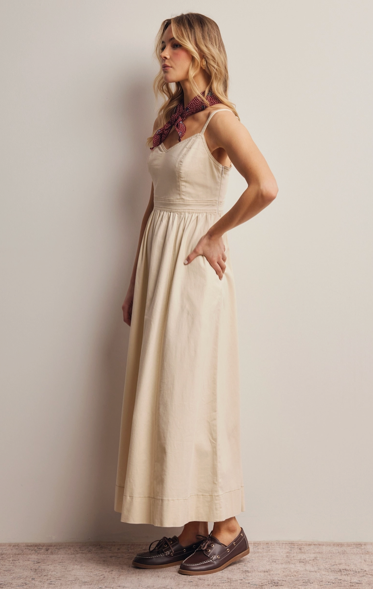 Denim Stretch Maxi Dress