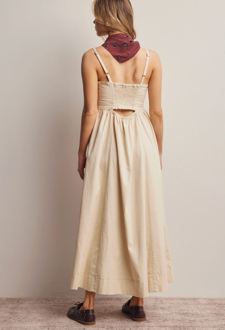 Denim Stretch Maxi Dress