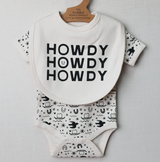 Ranch Hand Onesie and Howdy Bib Set