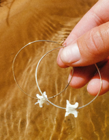 Coyote Crafted Rattlesnake Vertebrae Hoops