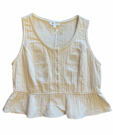 Peplum Cotton Tank Top