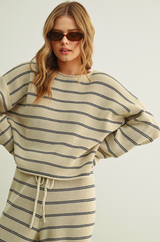Striped Knitted Lounge Sweater