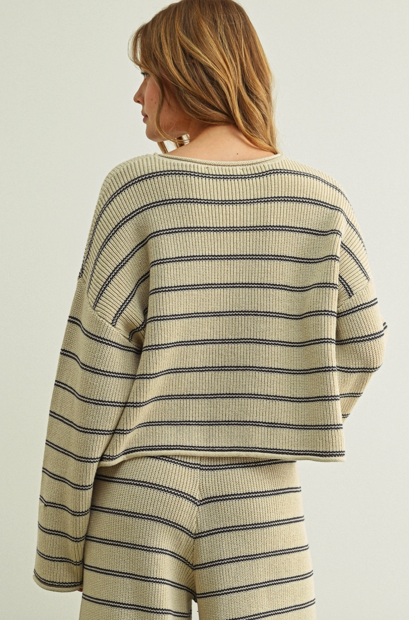 Striped Knitted Lounge Sweater