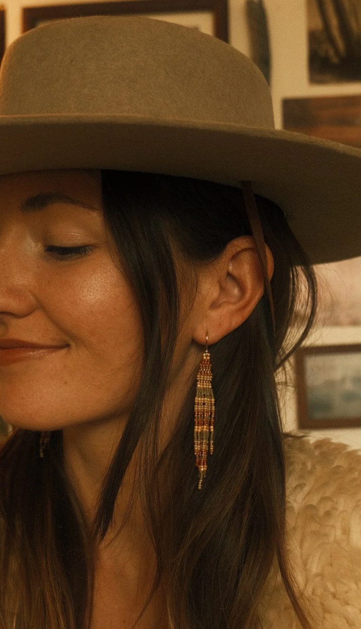Coyote Crafted Bright Angel Fringe Earring