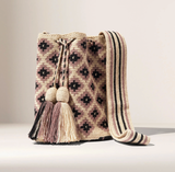 Lila Wayuu Crossbody Mochila