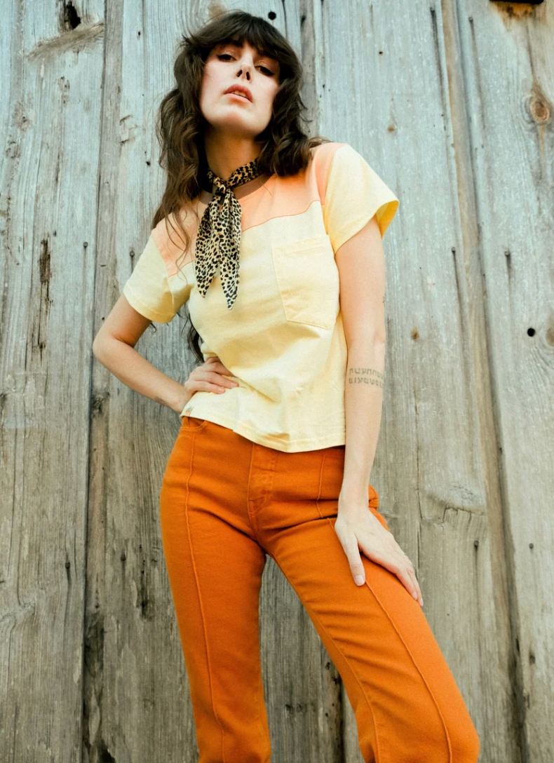 Desert Embroidered Pocket Tee