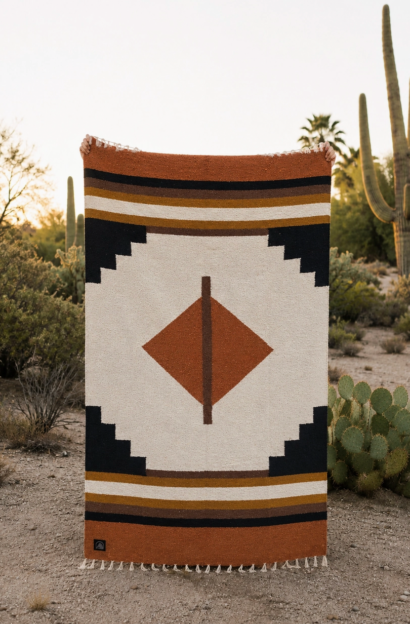 Adobe Eclipse (Crema) Handwoven Blanket