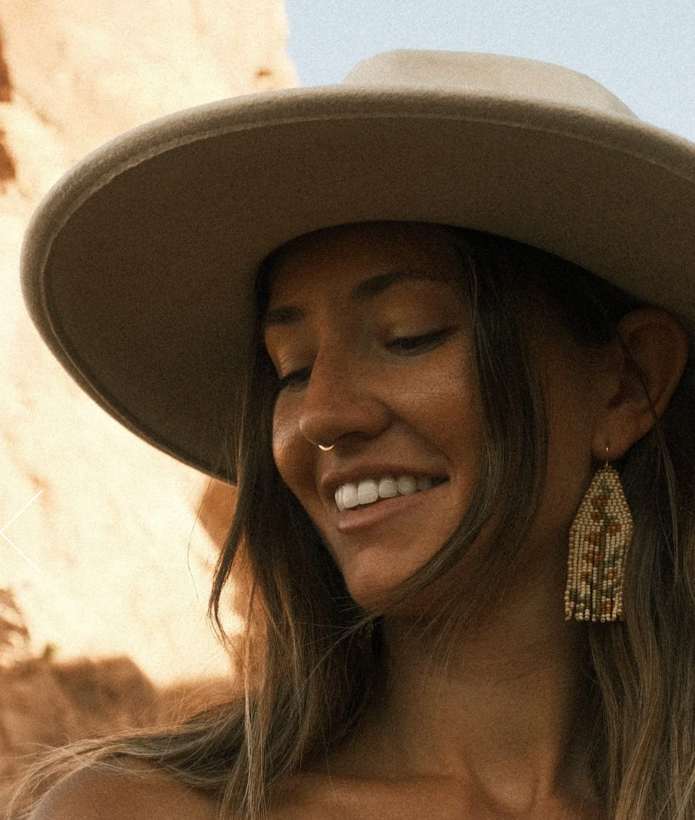 Coyote Crafted Globemallow Fringe Earring