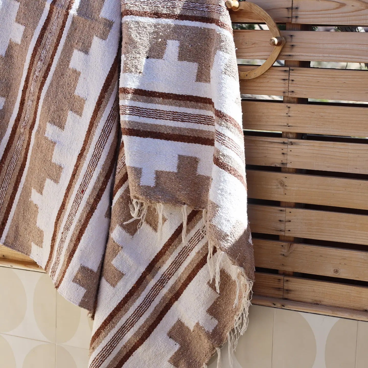 Veil of the Mesa (Sandstone) Handwoven Blanket