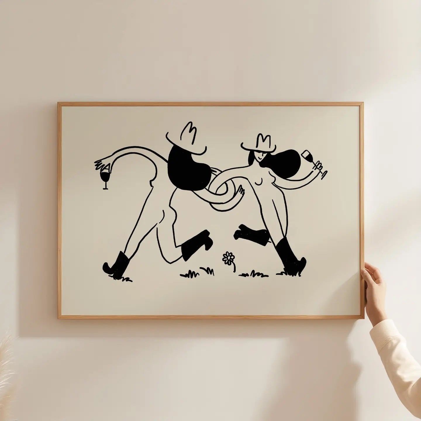Frolicking Cowgirls Print